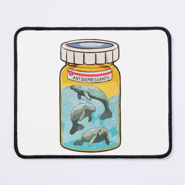 Item preview, Manatee antidepressant love medicine designed and sold by GlowinUp Shop.