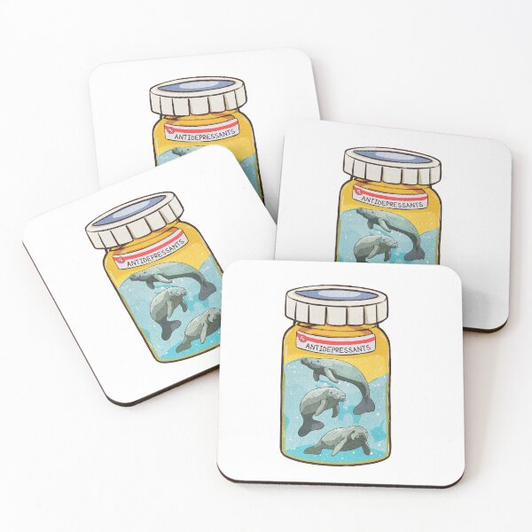 Item preview, Manatee antidepressant love medicine  designed and sold by GlowinUp Shop.