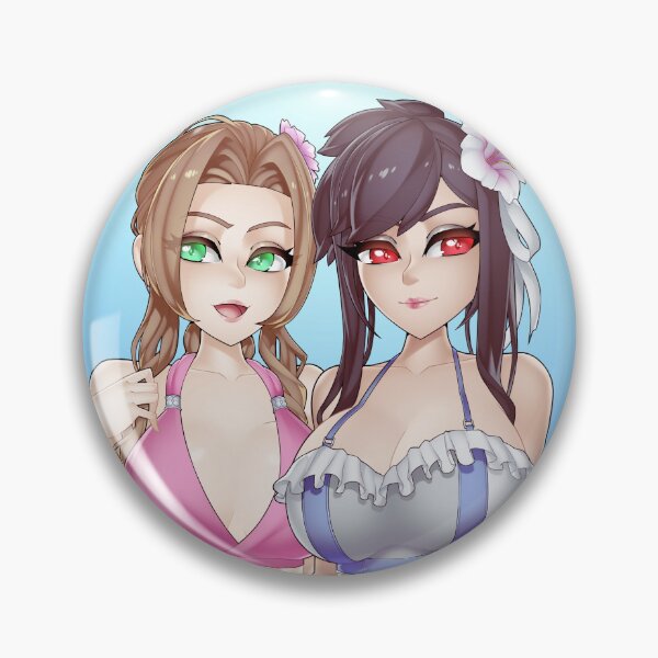 Item preview, Tifa & Aerith at Costa del Sol designed and sold by velladonna.