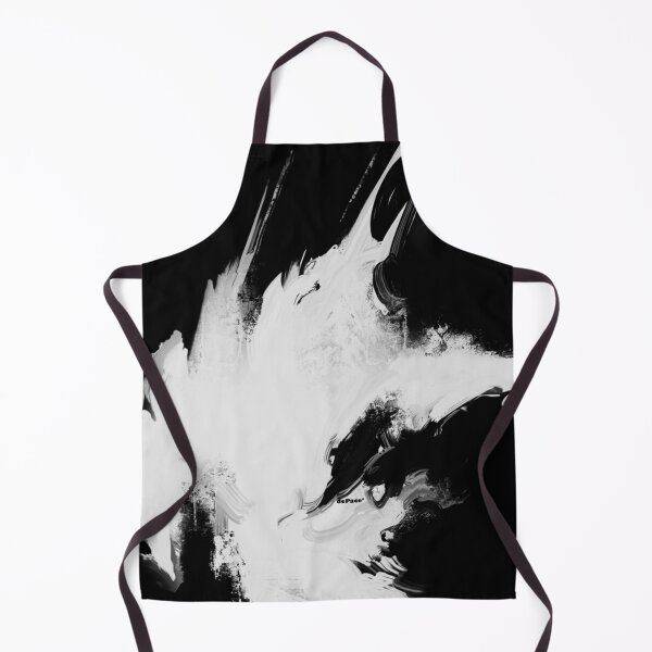 Item preview, WHITE PAINT BRUSH STROKE ON BLACK - dePace' designed and sold by mrpropcake.
