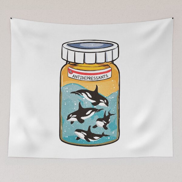 Item preview, Orcas antidepressant love medicine  designed and sold by GlowinUp Shop.