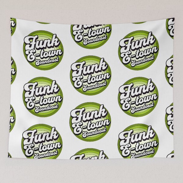 Item preview, FUNK E-TOWN SOUNDCAST - Staged Gradient Logo (Earth Green)  designed and sold by Discothreadz.