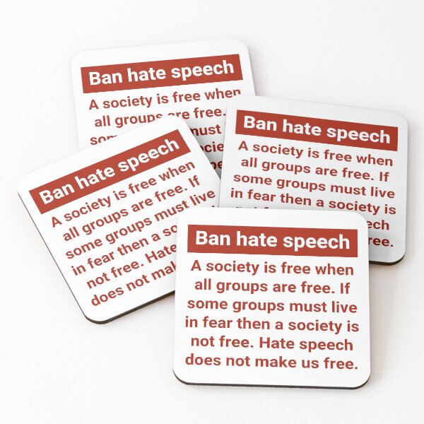 Item preview, Ban hate speech  designed and sold by Rachel the Artist .
