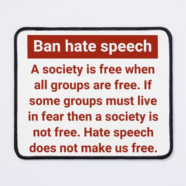 Item preview, Ban hate speech designed and sold by Rachel the Artist .