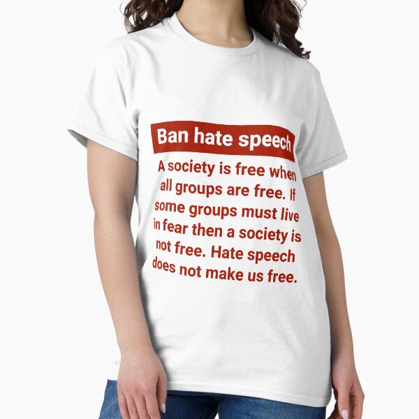 Item preview, Ban hate speech  designed and sold by Rachel the Artist .