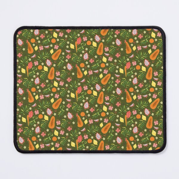 Item preview, "Tropical Citrus Bliss: Seamless Pattern with Citruses, Papaya, and Dragon Fruit" designed and sold by hjian8219.