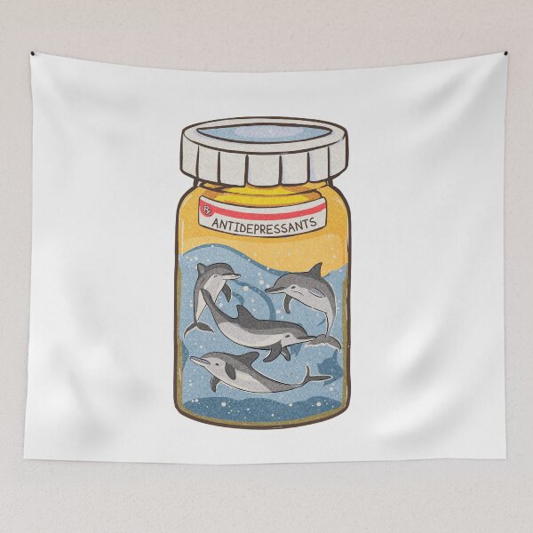 Item preview, Dolphin antidepressant love medicine  designed and sold by GlowinUp Shop.