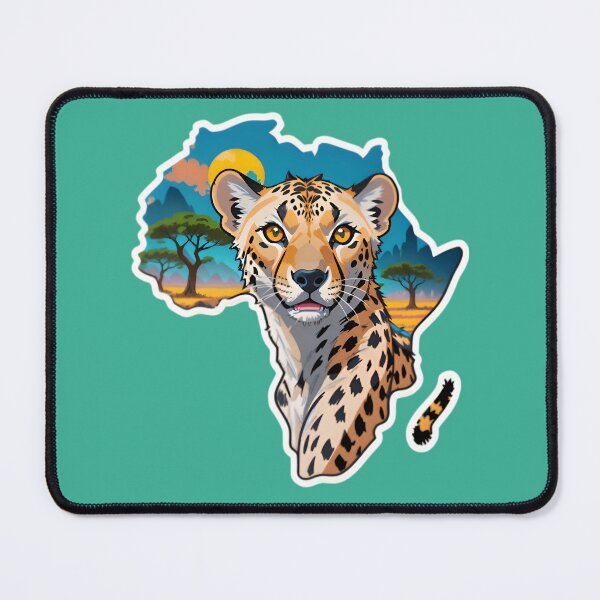 Item preview, Map Of Africa With A Cheetah designed and sold by TheArtOfPat.