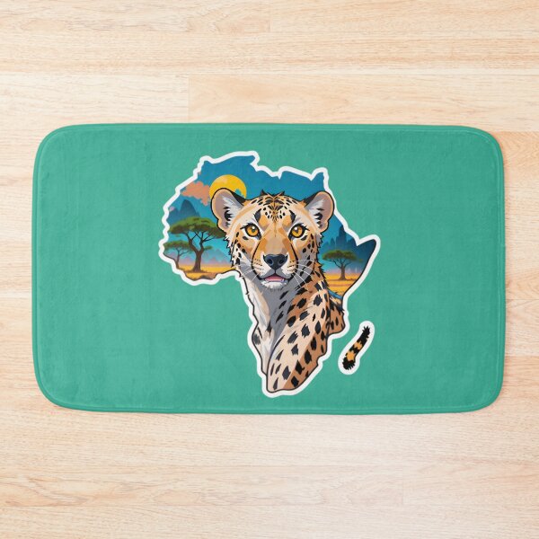 Item preview, Map Of Africa With A Cheetah designed and sold by TheArtOfPat.