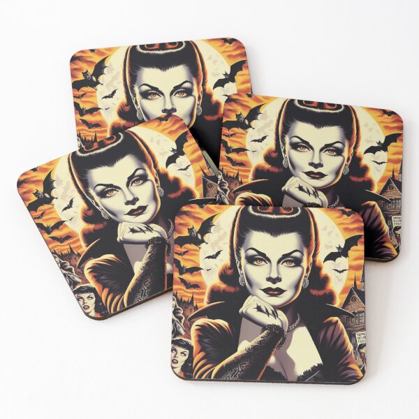 Aperçu de l'œuvre Fille vampire gothique rétro créée et vendue par PulpVintage.
