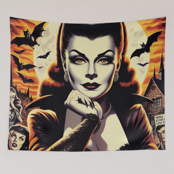 Aperçu de l'œuvre Fille vampire gothique rétro créée et vendue par PulpVintage.