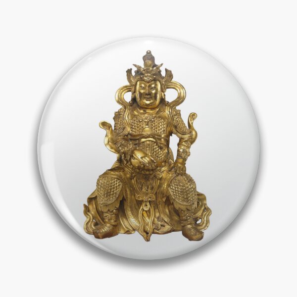 Item preview, Golden Guardian Statue: A Powerful Figure from the Ming Dynasty designed and sold by gallofoto.