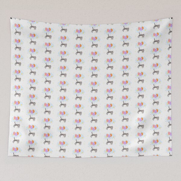 Item preview, Whimsical Cat Balloons: Floating in the Sky designed and sold by hjian8219.