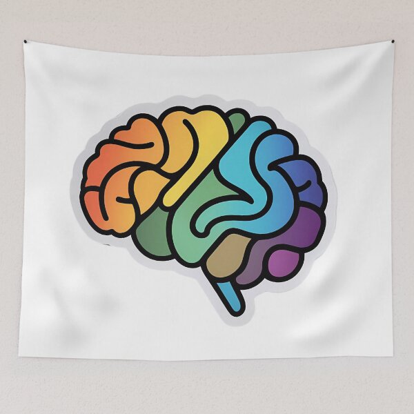 Item preview, Colorful Brain Sticker, Creative Mind Vinyl Decal, Laptop Skin, Neurology Students, Teacher Gift, Planner Accessories, Artistic Design designed and sold by WatermelonPink.