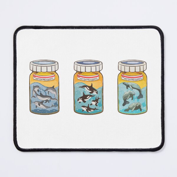 Item preview, antidepressant love medicine dolphin, orca, manatee  designed and sold by GlowinUp Shop.