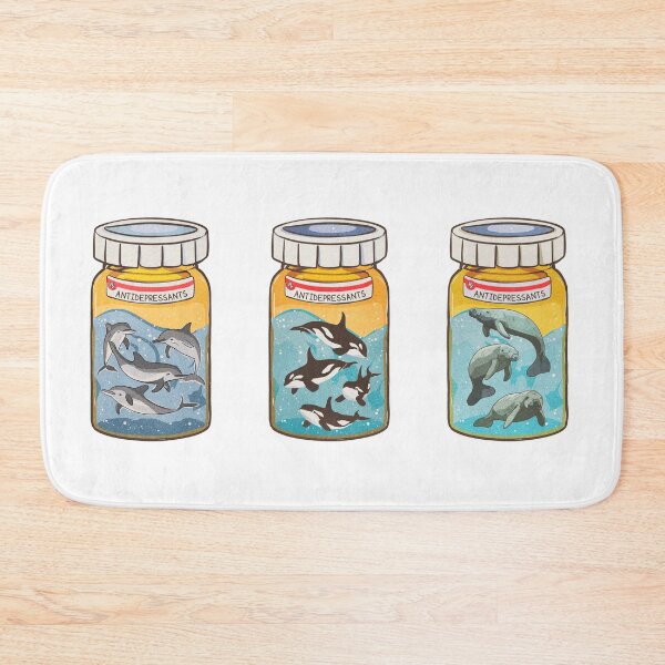 Item preview, antidepressant love medicine dolphin, orca, manatee  designed and sold by GlowinUp Shop.