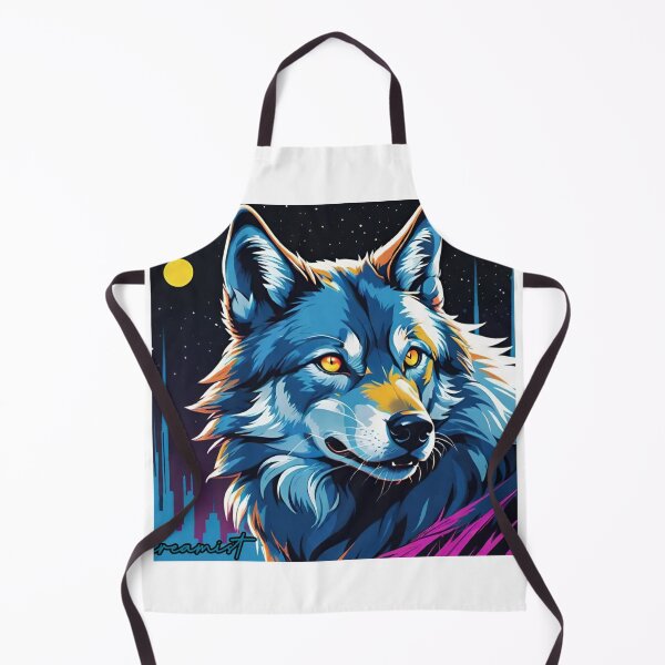 Aperçu de l'œuvre Illustration de loup rétro créée et vendue par DreamistStore.