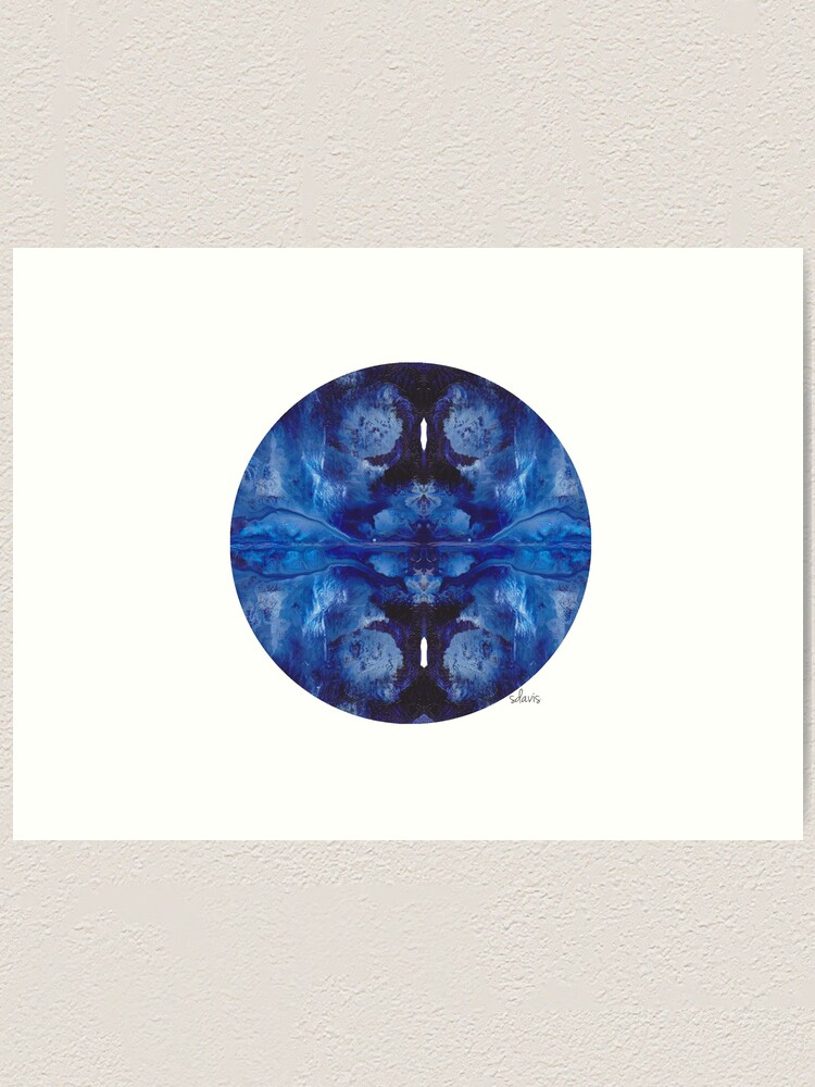 Decalcomania Round Art Print By Mandalafractal Redbubble