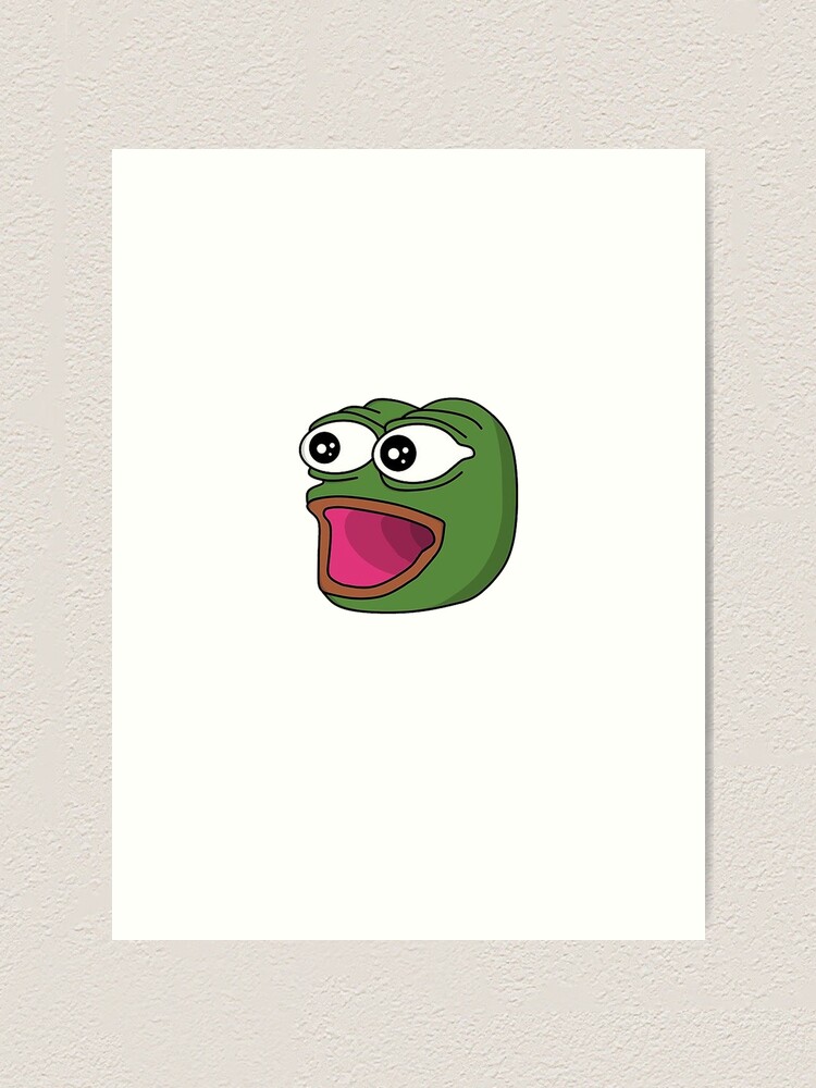 "POGGERS Emote White Text" Art Print by KingClothes Redbubble