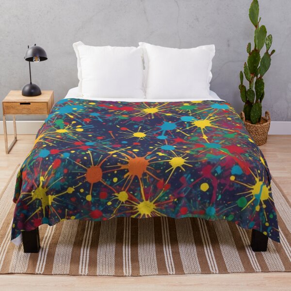 Item preview, Abstract Colorful Paintball Splatter Pattern designed and sold by calibrit.
