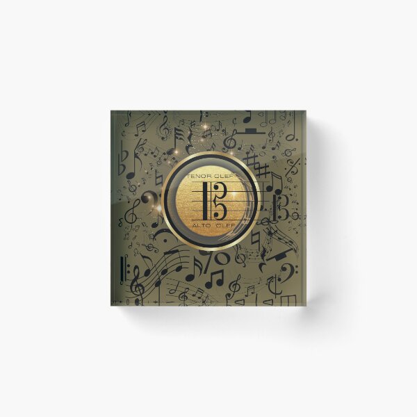 Item preview, Music Everywhere On Tenor/Alto Clef Original Graphic Artwork designed and sold by BrightrDayMusicArt.