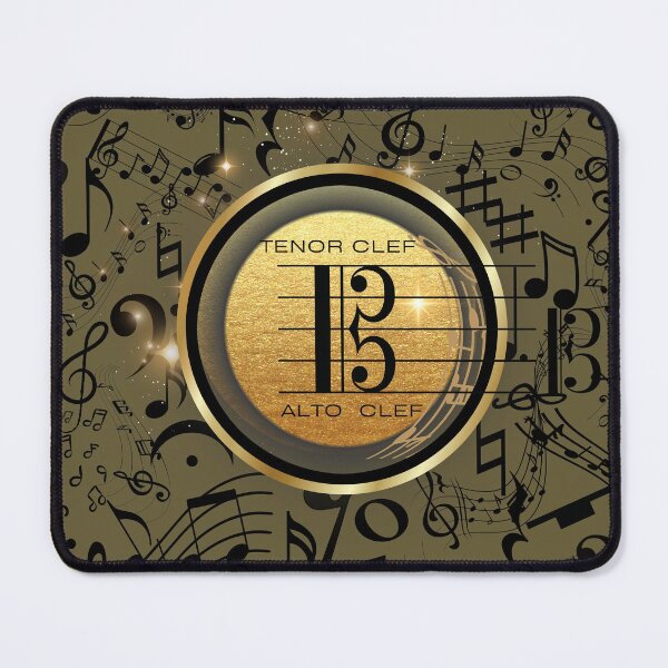 Item preview, Music Everywhere On Tenor/Alto Clef Original Graphic Artwork designed and sold by BrightrDayMusicArt.