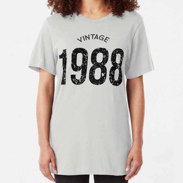 Made in 30th Birthday Present Gift New Retro Vintage Ladies T-shirt 1988