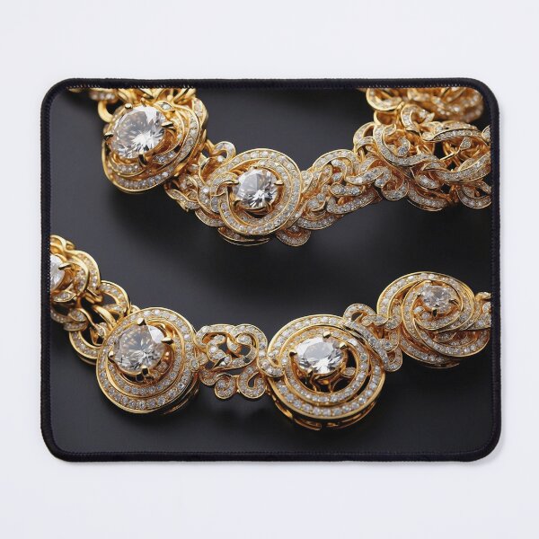 Item preview, necklace with luxury gold and diamond jewelry fashion wear designed and sold by Carlos Gudino.