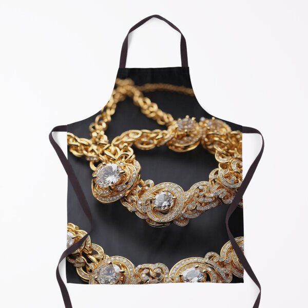 Item preview, luxury gold necklace with giant diamonds fashion wear designed and sold by Carlos Gudino.