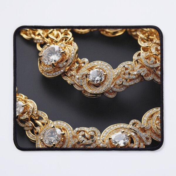 Item preview, luxury gold necklace with giant diamonds fashion wear designed and sold by Carlos Gudino.