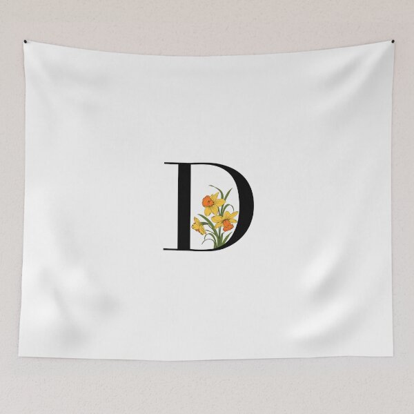 Item preview, D floral letter designed and sold by BroughtonSewing.