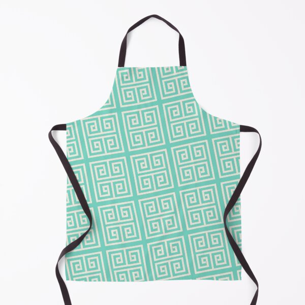 Item preview, Yellow Greek Key Symbols Teal Setting Seamless Design designed and sold by Alchemy-A-La-G.