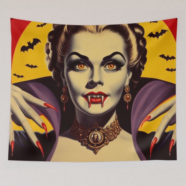 Item preview, Retro Vampire Woman designed and sold by PulpVintage.