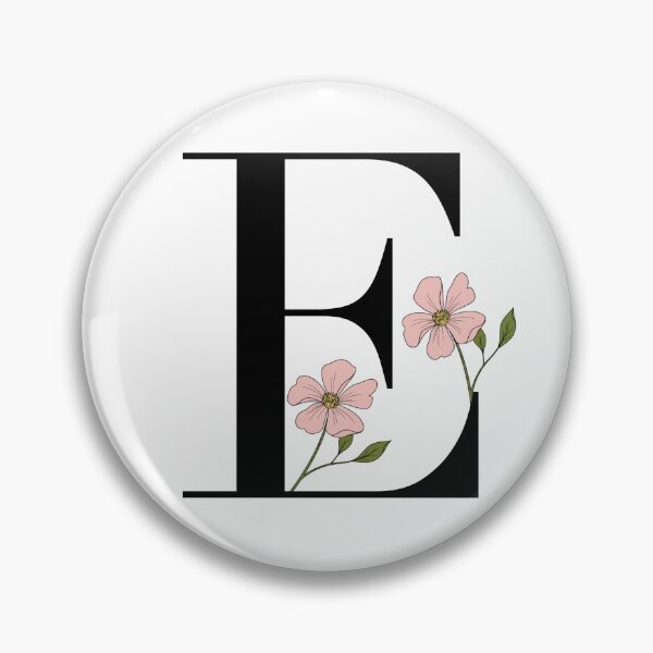Artikelvorschau, Blumeninitiale „E“ entworfen und verkauft von BroughtonSewing.