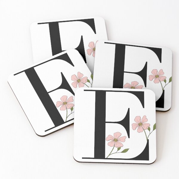 Item preview, E floral inital designed and sold by BroughtonSewing.
