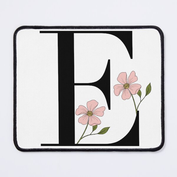 Item preview, E floral inital designed and sold by BroughtonSewing.