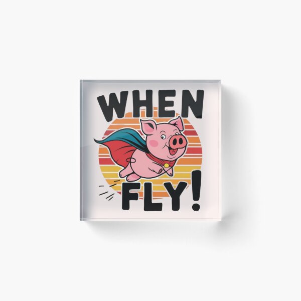 Item preview, When Pigs Fly Funny Design designed and sold by Jollys-ArtShop.