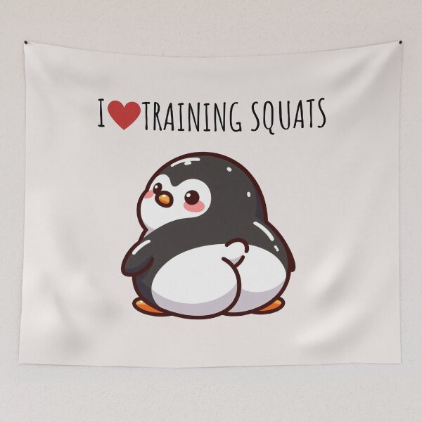 Item preview, Squats Penguin designed and sold by LemuellTrends.