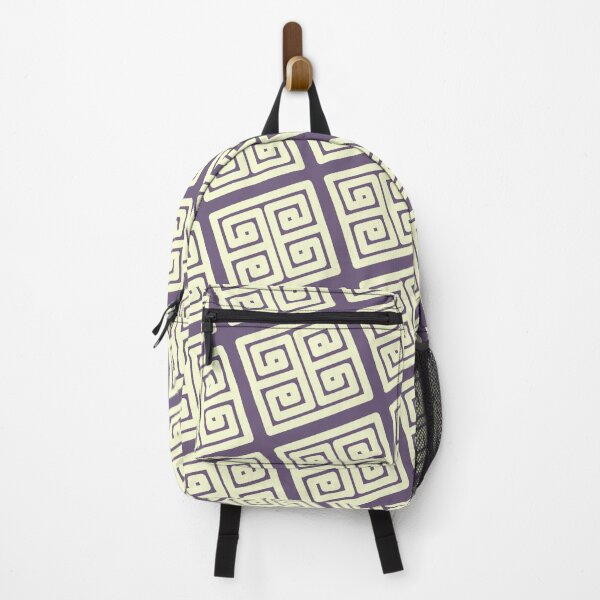 Item preview, Yellow Greek Key Symbols Purple Setting Seamless Design designed and sold by Alchemy-A-La-G.