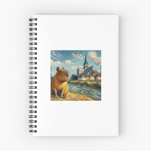 Item preview, Capybara ft. Van Gogh-The Church at Auvers3 designed and sold by Capybara Art Lover.
