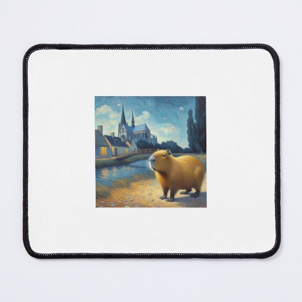 Item preview, Capybara ft. Van Gogh-The Church at Auvers4 designed and sold by Capybara Art Lover.