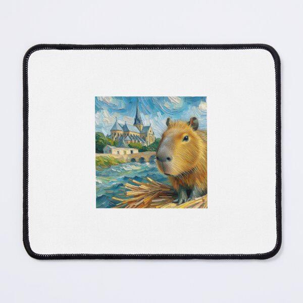 Item preview, Capybara ft. Van Gogh-The Church at Auvers5 designed and sold by Capybara Art Lover.