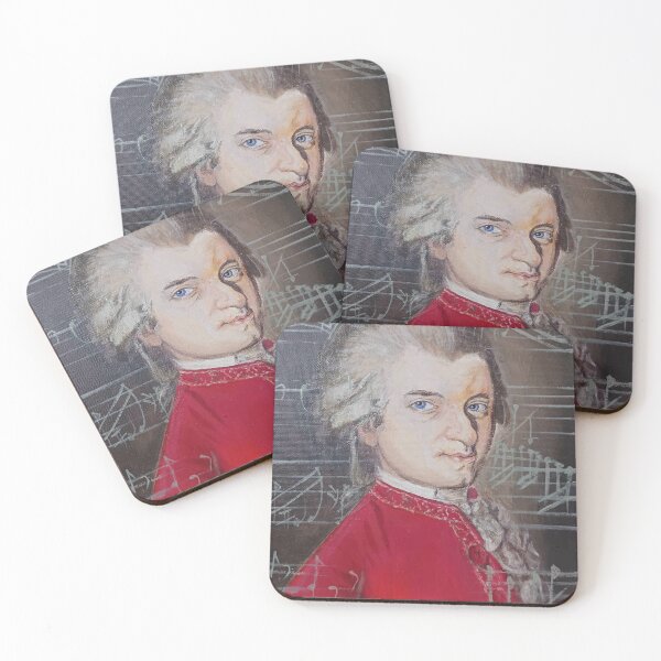 Item preview, Mozart with his music notes designed and sold by aprilwebbartist.