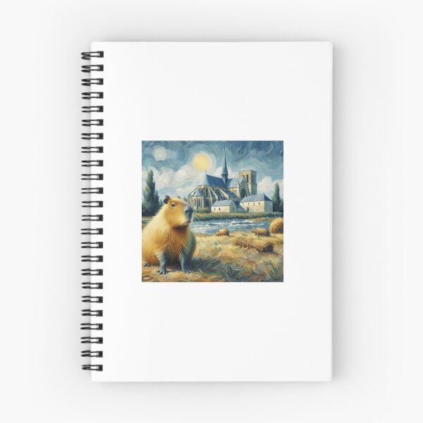 Item preview, Capybara ft. Van Gogh-The Church at Auvers8 designed and sold by Capybara Art Lover.