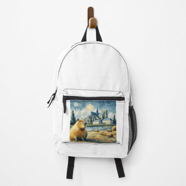 Item preview, Capybara ft. Van Gogh-The Church at Auvers8 designed and sold by Capybara Art Lover.