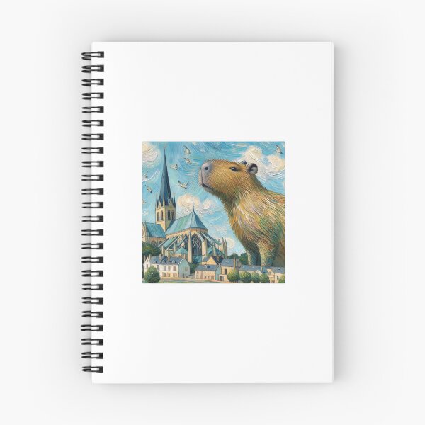 Item preview, Capybara ft. Van Gogh-The Church at Auvers9 designed and sold by Capybara Art Lover.