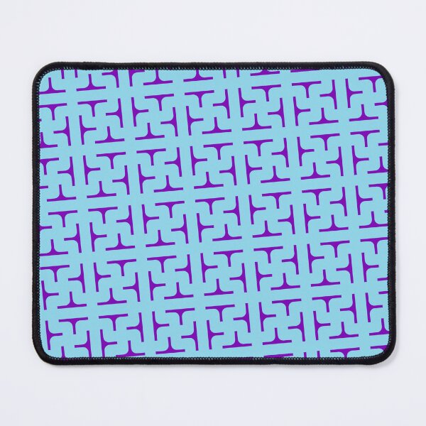 Item preview, Purple Connected Chinese Symbols Blue Setting Seamless Design designed and sold by Alchemy-A-La-G.