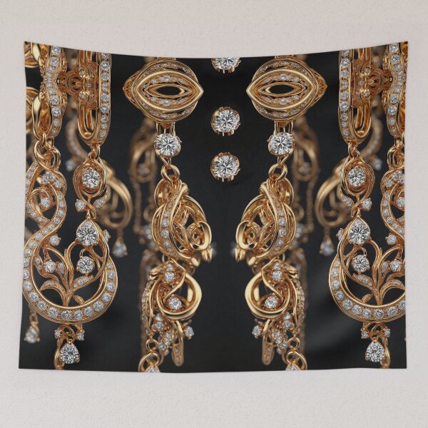 Artikelvorschau, Gold und Diamant-Maske Luxus-Schmuck Mode tragen entworfen und verkauft von Carlos Gudino.