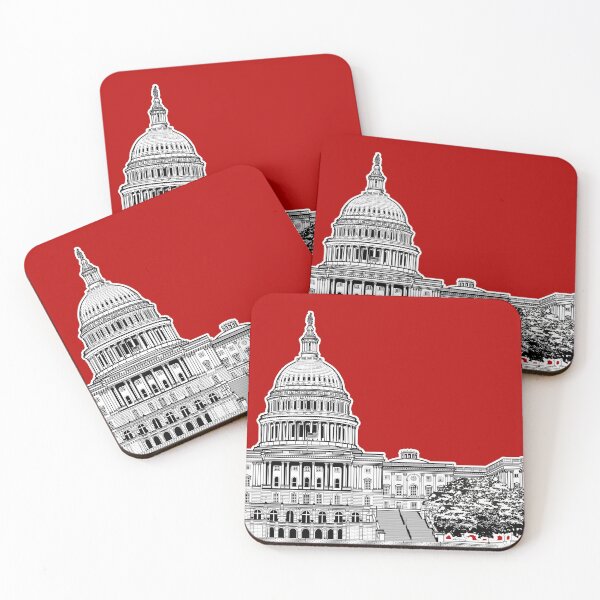 Item preview, United States U.S. Capitol Building Red designed and sold by oz10.