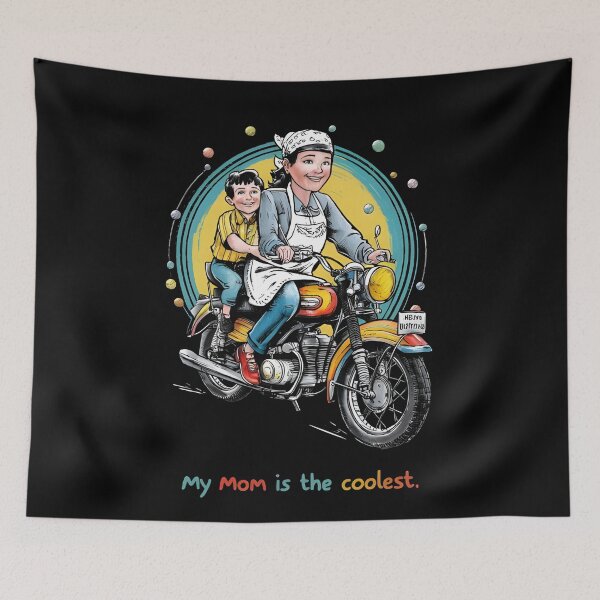 Item preview, Cool Mom and Son Motorcycle Adventure designed and sold by IlikeStyle.